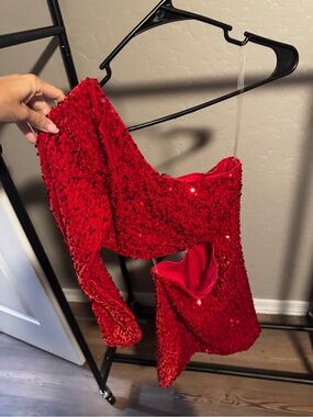 My outfit online sequin cut out dress